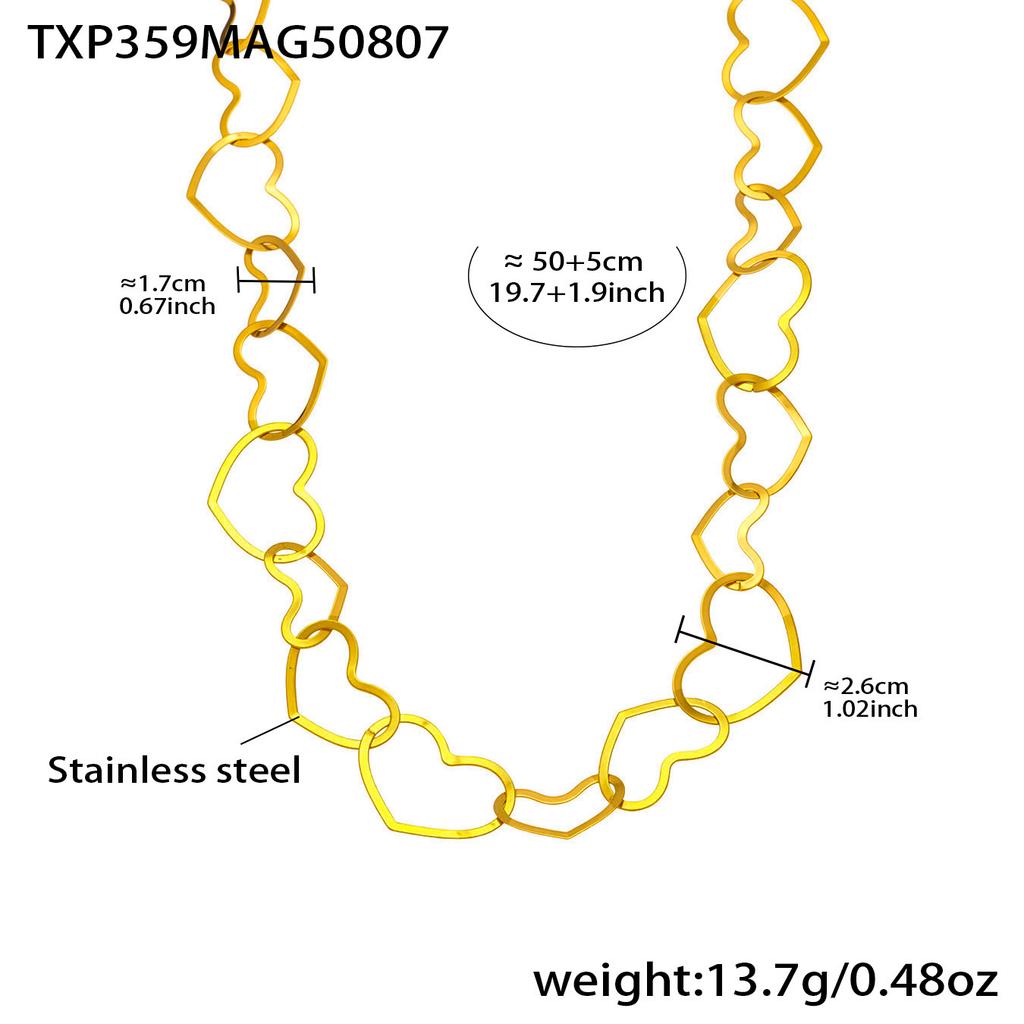 Thick Chain Necklace Bracelet Earrings In Stainless Steel With 18k Gold Plated Necklaces Bracelets Dangle Earring Set For Women