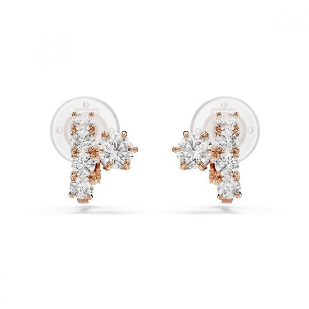 Swarovski Clip Earrings Rose Gold Tone 5763822