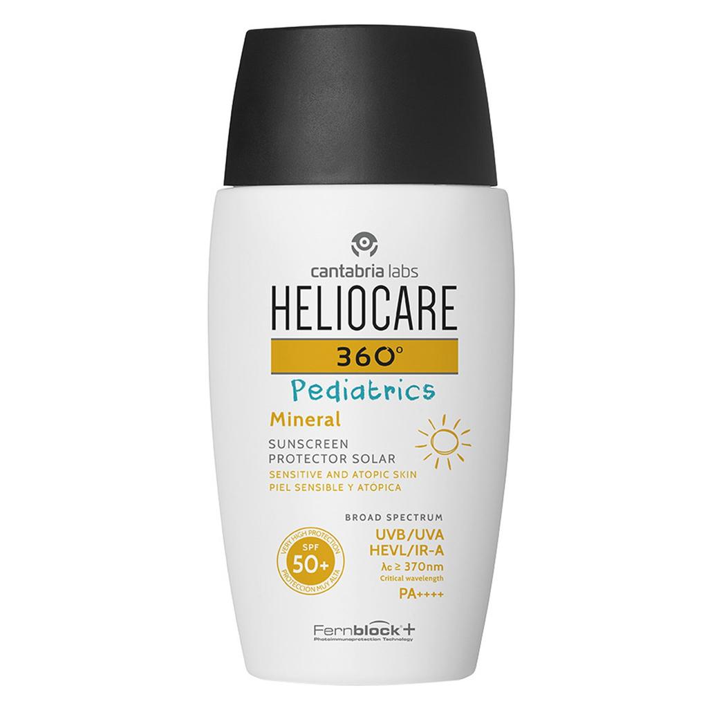 Cantabria Labs, Heliocare 360º Pediatrics, Mineral, High UV Protection, Sunscreen Cream, Body, Mineral, 50 Ml