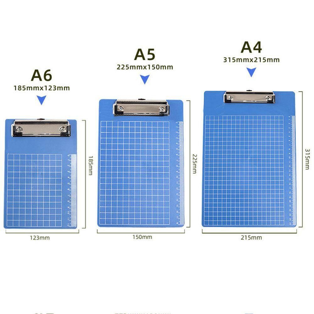 1Pcs Blue Writing Pad Board A4/A5/A6 Menu Bill Folder New Clip File Organize  Paper Ticket Storage