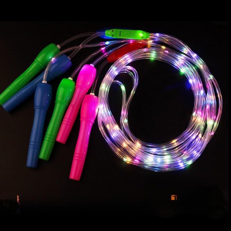 Neon Fluorescent Jump Rope For Fat Burning And Cardio Workouts With Nightlight Effect For All Ages