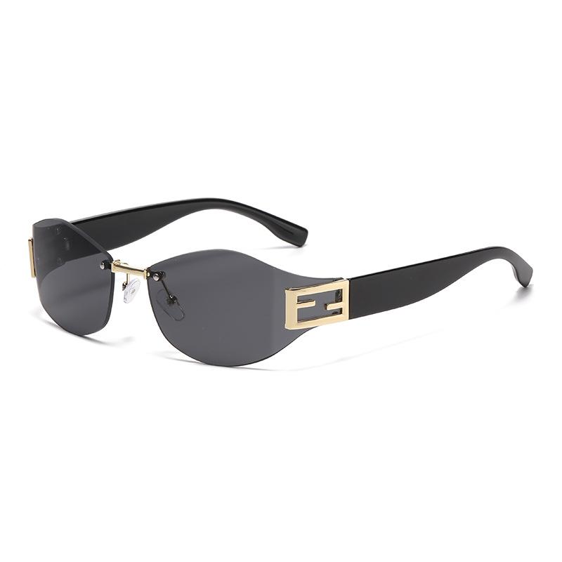 Frameless Sunglasses, European and American Style, High-end Women's Sunglasses with UV Protection