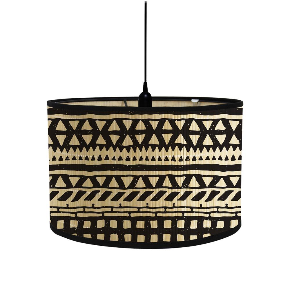 

Foldable Table Lamp Shade Handmade Bamboo Crafts Geometry Print Home Pendant Lamps Cover Floor Lamp Shade Decor for Living Room
