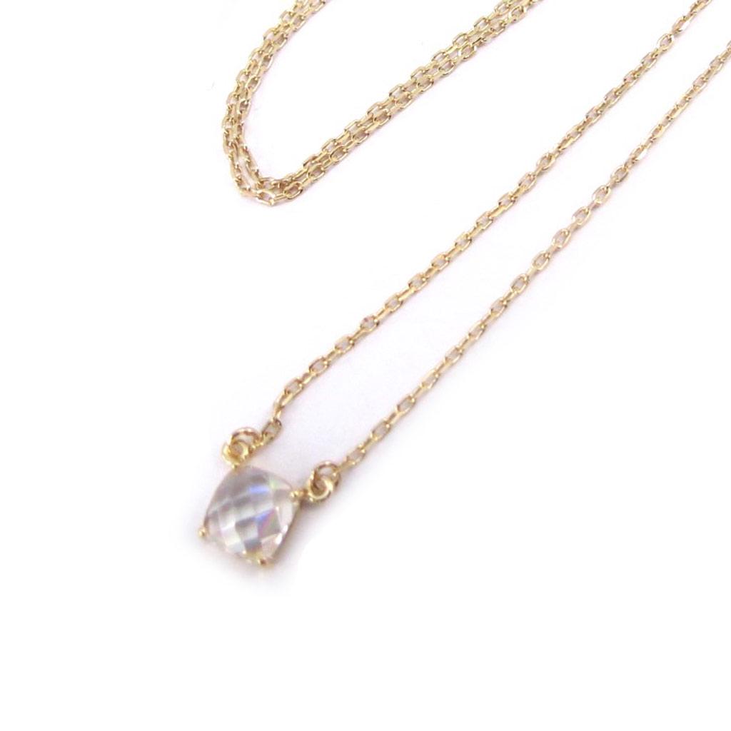 Les Trésors De Lily [K3677] - Gold Plated Necklace 'Unique' White Gold - 6 Mm