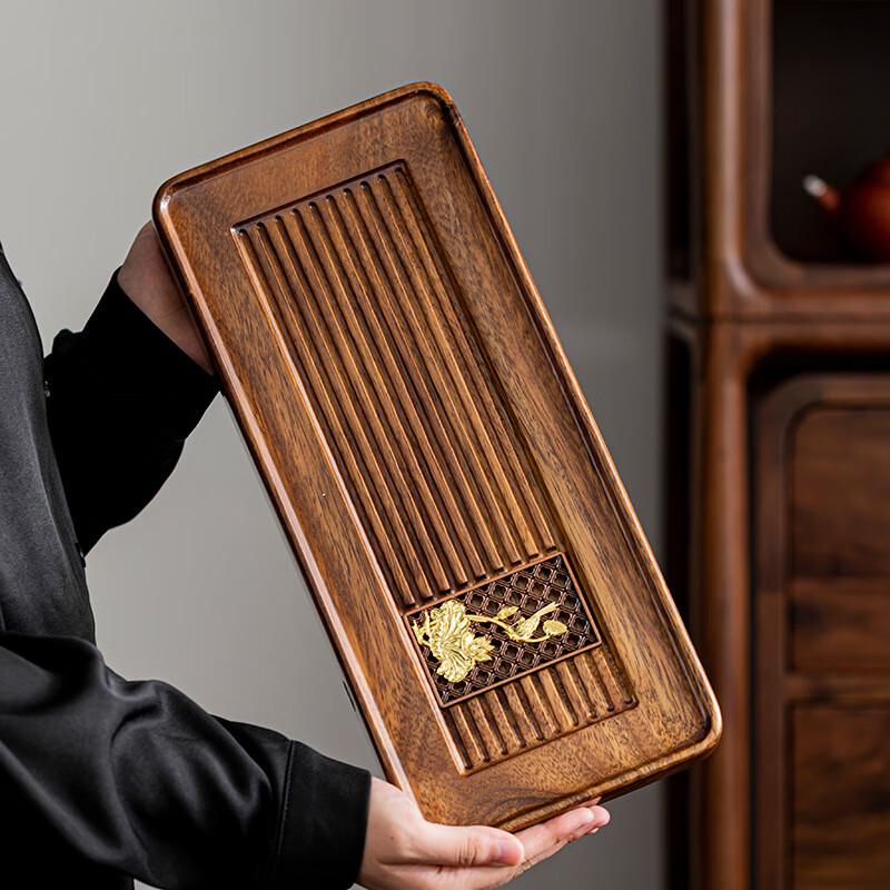HA Walnut Wood New Chinese Style Drainage Tea Tray