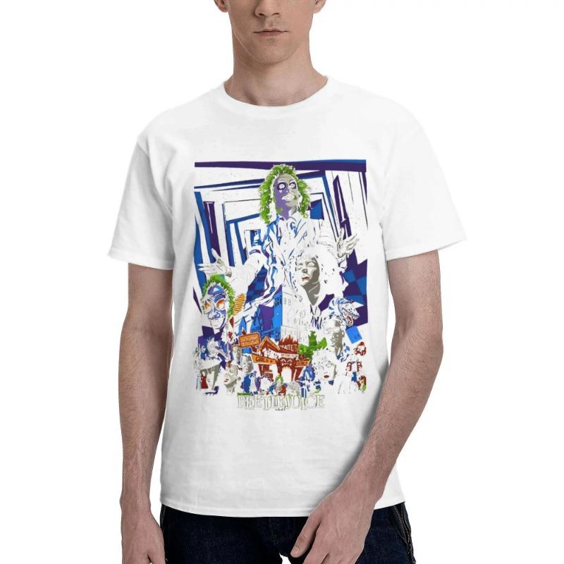 Men Women B-Beetlejuiced T Shirt Lydia Deetz Tim Burton Cotton Clothing Short Sleeve Round Collar T-Shirts Men’s