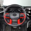 Red ABS Steering Wheel Decor Frame Trim 2PCS For Toyota Tundra 2022-2024