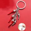 Kreative Metall Rot Pfeffer Keychain Mini Pfeffer Anhänger Zubehör Schlüssel Kette