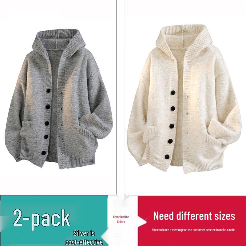 Men's Oversized Knit Cardigan Jacket - Old Money Style