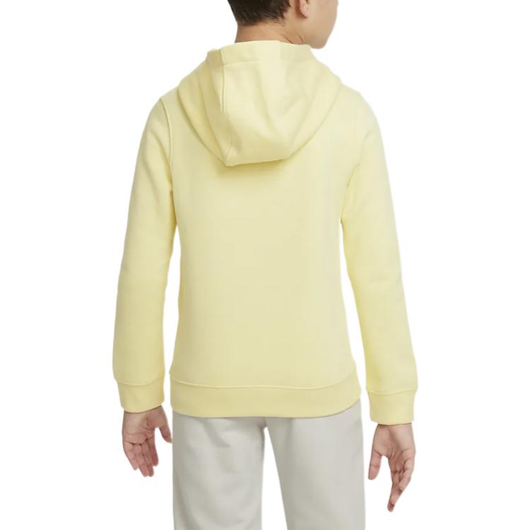 Nike Printed Letter Hooded Long Sleeve Sweatshirt Kids Tops Yellow DX5087706