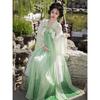 Original Tang Style Hanfu Jiangyun - Red & Blue Qi Xiong Ru Qun, Daily & Performance Ancient Chinese Dress