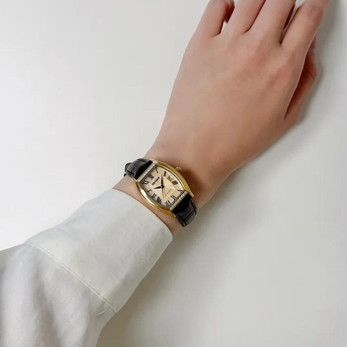 Roman Calendar Leather Watch GE1276