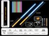 Dual RGB 15-Color Metal Lightsaber Toy - Star Wars Force Laser Sword for Dueling