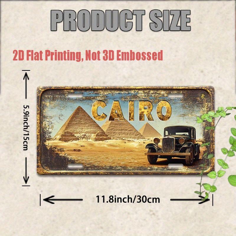Retro Metal Wall Art Travel Cityscape Decor for Living Room Bedroom Cafe