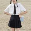 Černé plisované sukně pro ženy Dámská áčková sukně s vysokým pasem Vysokoškolský styl Krátké oblečení Japonské dámské spodní díly