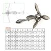 6KG Surface Polished Stainless Steel Boat Anchor folding Kayak Anchor Marine Boat Yacht Accessories