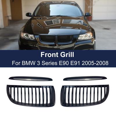 1 çıta hattı ön tampon böbrek ızgarası Hood ızgaralar parlak siyah BMW 3 serisi için E90 E91 323I 328I 335I 330I 325I