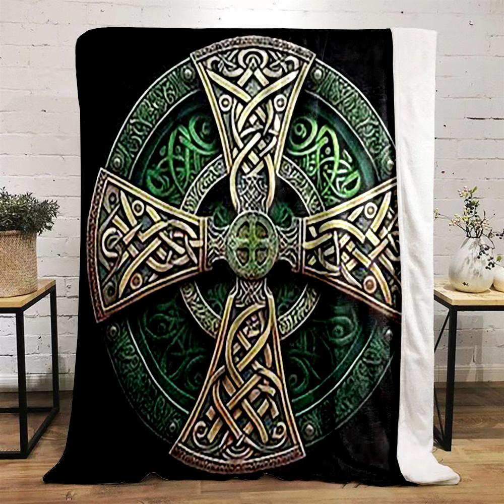 Celtic Knot Design bedroom blanket - printed Flannel blanket for bedroom, living room, sofa, and nap
