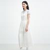 LEDING Lace Strap Pearl Jacquard Cami Dress