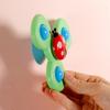 Set of 3 Cute Cartoon Spinning Pinwheels Stress Relief Finger Stackable Pool Spinning Toys Suction Cup - Fans, Toys, Cups, (Insect Spinners)