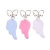 Y2K Sweet Plush Angel Wings Keychain Simple Butterfly Wing Keyring Pendant Bag Charms Backpack Hanging Decoration Couple Gifts