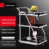 Modern 2-Tier Stainless Steel Serving Cart