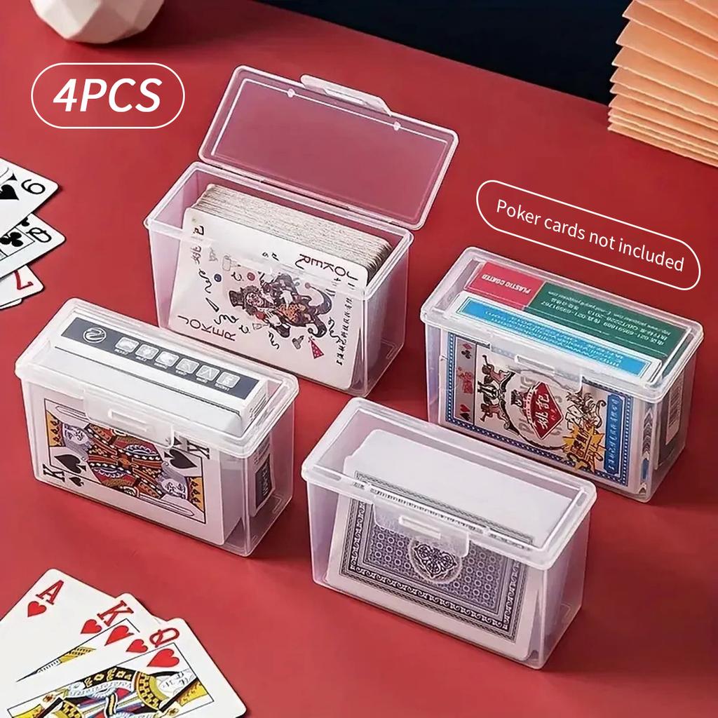 Plastic Rectangular Poker Card Storage Box Game Card Credit Card Drawer Organizer Business Card Case