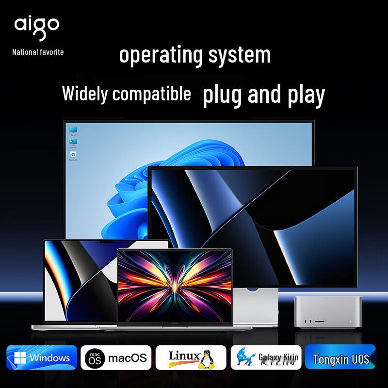 Aigo G32 USB3.2 High-Speed Metal Rotating Flash Drive