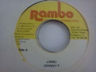 

7inch Record JOHNNY P Limbo NONE Rambo Jamaica Reggae Ska Dub Used