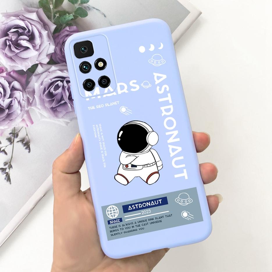 For Xiaomi Redmi 10 2022 Case Cute Astronauts Cartoon Cover Soft Silicone Phone Case For Redmi 10 Prime Redmi10 Back Cover Coque