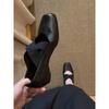 Sheepskin Version~ Minimalist Ballet Style Cross Belt Fashion Single Shoes Women's Leather Comfortable Soft Sole One Pedal Shallow Mouth Single Shoes