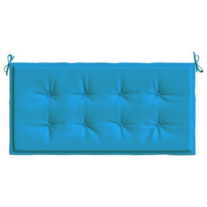 VidaXL Coussin de banc de jardin bleu 100x50x3 cm tissu oxford 43201