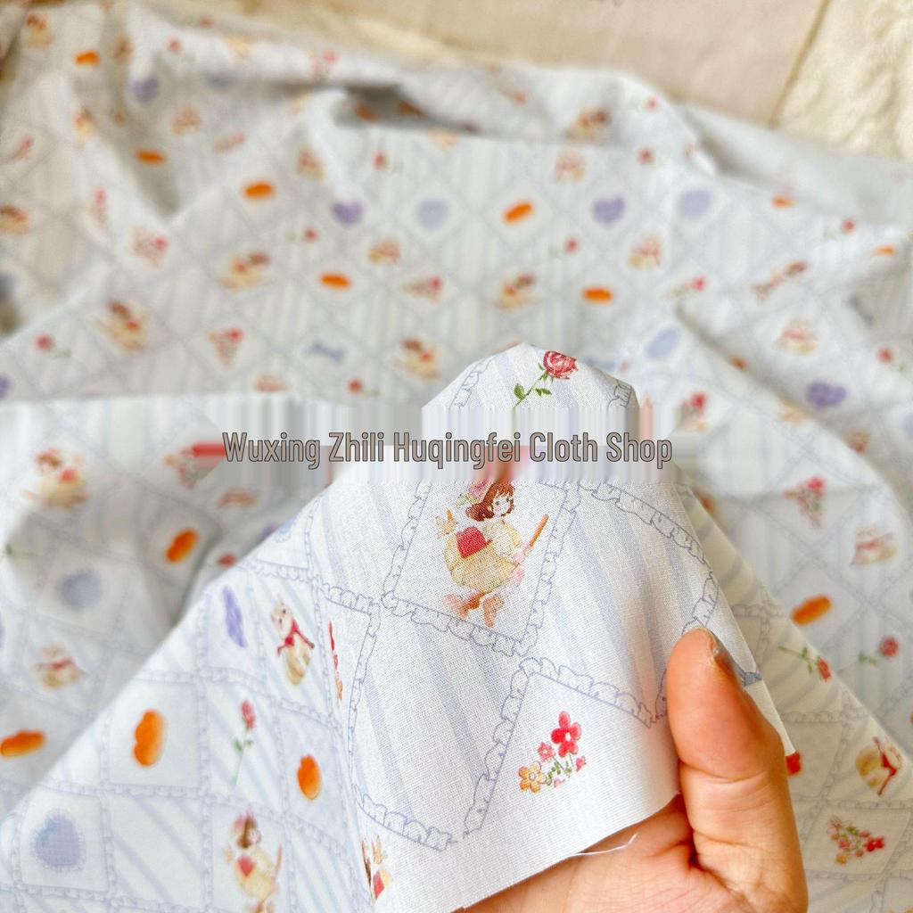 100% Cotton Digital Print Christmas Little Panda Fabric for Clothing and DIY