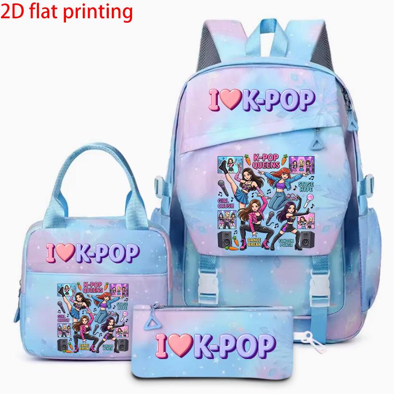 3PCS Numbered 6&7 Pattern Knapsack Set | The Perfect Choice for School & Journey With Premium Quality Materials