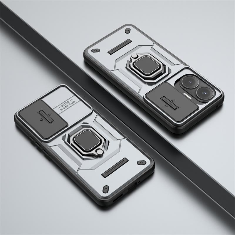 Armor Stoßfeste Hülle Für Xiaomi Poco F7 5G Schutzhülle Ring Magnetischer Ständer Halter Coque Fundas Capa