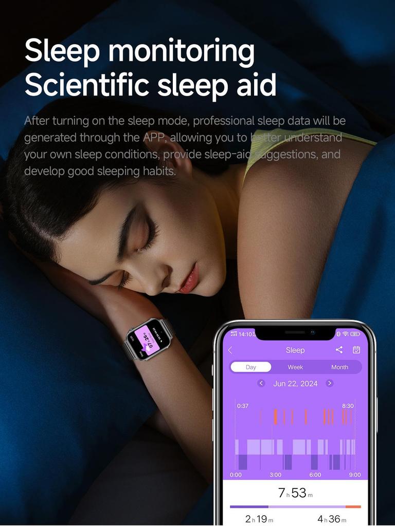 V96 Bluetooth Smartwatch: 1,83"-Bildschirm, Outdoor-Sport, Herzfrequenz- und Blutdrucküberwachung