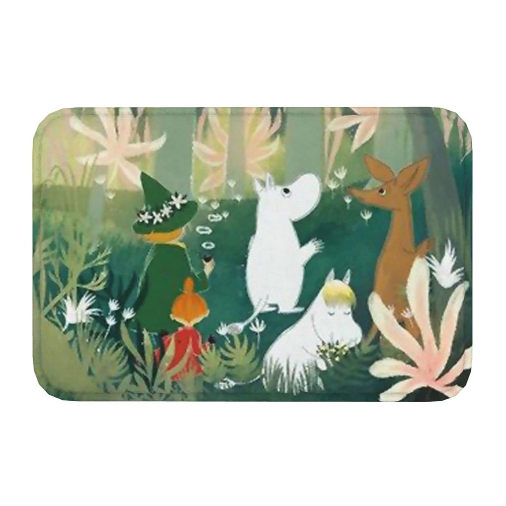 Moomin entrance and fully suitable for indoor and outdoor Fluffy and perfect for commercial and home 50x80cm mat, stylish, non-slip, washable,