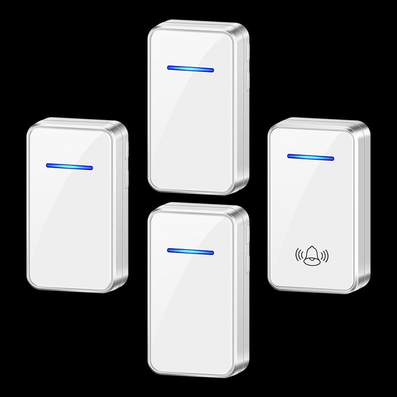 Long-Range Wireless Doorbell with Three Indoor Receivers for Elderly Assistance