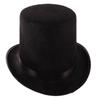 Black Magician Jazz Hat Classic Top Hat Polyester Felt Unisex Fedora Party Hat for Stage Performance