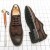 Classic Retro Style Casual Shoes Men Fashion Brand Oxford Shoes Comfortable Men Brogue Footwear Elegantes Man Wedding Dress Shoe