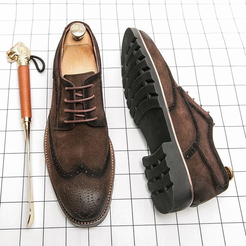 Classic Retro Style Casual Shoes Men Fashion Brand Oxford Shoes Comfortable Men Brogue Footwear Elegantes Man Wedding Dress Shoe
