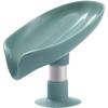 Leaf Shaped Soap Dish Drain Rack Bathroom Accessories Suction Cup Soap Tray Bathroom Soap Container