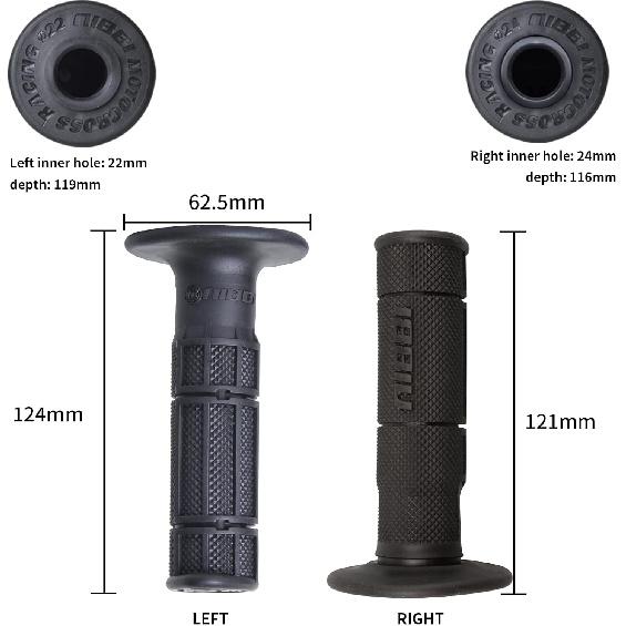 NIBBI Twists Throttle Grip,Dirt Bike Grips With Throttle Cable And Handlebar Grip For SSR125 Pit Bike, 22Mm Motorcycle Throttle Assembly