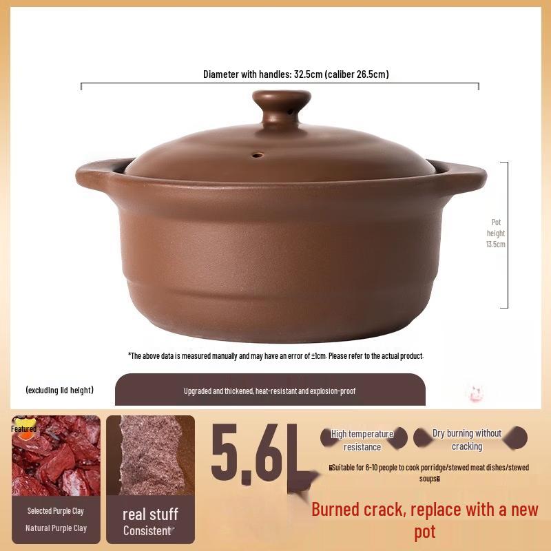 

Zisha Clay Unglazed Soup Pot