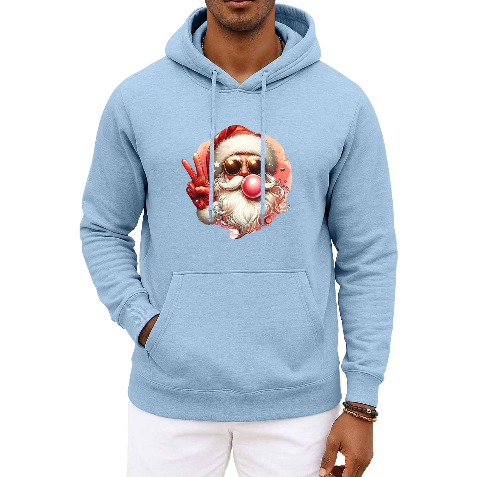 

Мужское и женское рождественское худи с капюшоном и длинными рукавами XXL