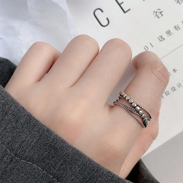 

Vintage Punk 925 Sterling Silver Rings Fashion Simple Twist Weaving Multilayer Geometric Party Jewelry Gifts for Women белый