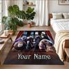 Crystal Velvet Rug Custom Name Text, Soft Non Slip Floor Mat Home DecorThe Addams Family