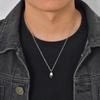 Retro Punk Stainless Steel Skull Necklace for Men,Rock Small Personality Pendant Necklace,Halloween Jewelry