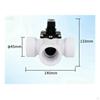 Pool TriplePort Diverter Threaded 1.5Inch Water Circulation