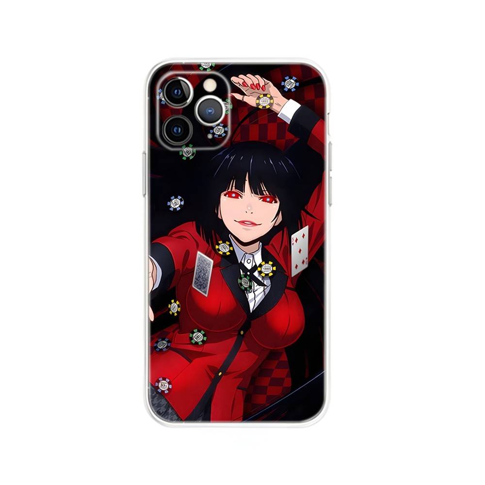 K-Kakegurui Yumeko Phone Case For iPhone 17,16,15,14,13,12,Mini,11,Pro,Max,Plus,Air,X,XR,XS,8,SE,2020, Transparent Cover